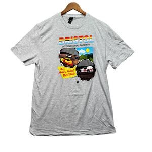 Nascar Bristol International Raceway Gray Dirt Short Track 21 Car T-Shirt Men XL